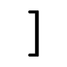 Right bracket